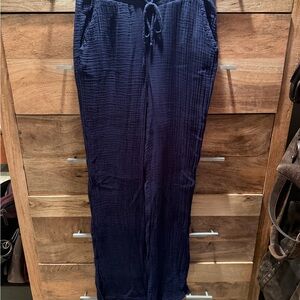 Michael Stars Navy Blue Gauze Pants